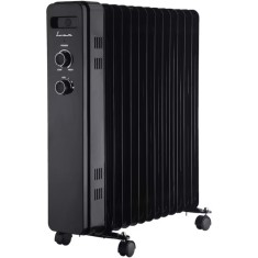 Calorifer cu ulei Fram FOH-Y13BK, Termostat reglabil, 13 elementi, 3 trepte de putere, Protectie supraincalzire, Negru