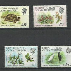 British Indian Ocean Territory BIOT MNH 1971 - pasari flora natura fauna