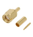 Mufa SMA tata drept LMR100 RG174 RG316 crimpat pe cablu PTFE, ADAM TECH