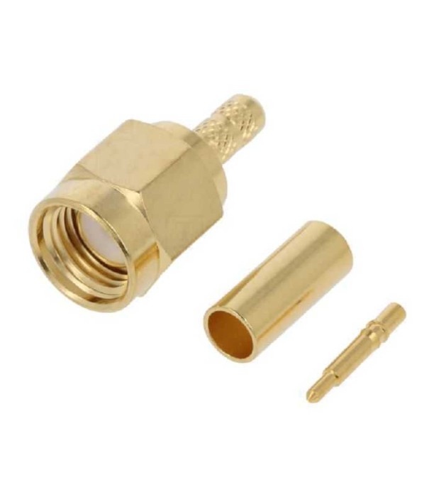 Mufa SMA tata drept LMR100 RG174 RG316 crimpat pe cablu PTFE