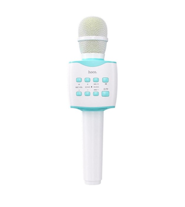Microfon Hoco BK5 Cantando KTV Bluetooth V5.0 Wireless Multifuncțional cu Baterie 1200mAh și Redare TF USB