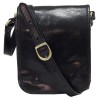 Geanta Dama Piele Naturala Neagra GD113: Umar, Messenger, Crossbody. Fabricata in Italia. 17x8x19cm