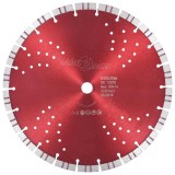 Cumpara ieftin Disc diamantat de taiere cu segmente turbo si gauri otel 300 mm