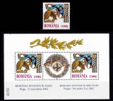 ✅RO 2002 LP 1598+ b &quot;Romania invitata in NATO&quot; -serie + colita 325 , MNH