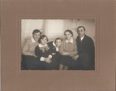 Poza veche mare de familie Turda 1935 studio Csiky foto