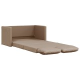 Canapea extensibila 2 in 1, cappuccino, 112x174x55 cm piele eco