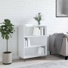 VidaXL Bibliotecă, alb extralucios, 69,5x32,5x90 cm, lemn prelucrat 828358