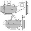 Placute frana Kawasaki ZRX 400 &#039;94-&#039;01/Z750 &#039;04-&#039;05 Cod Produs: MX_NEW 225101220RM