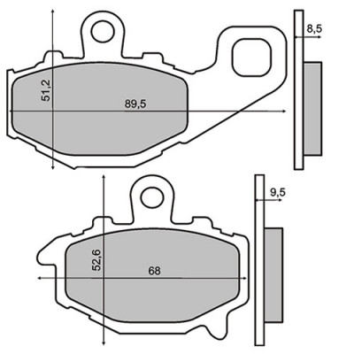 Placute frana Kawasaki ZRX 400 &amp;#039;94-&amp;#039;01/Z750 &amp;#039;04-&amp;#039;05 Cod Produs: MX_NEW 225101220RM foto