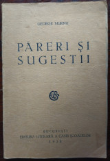 GEORGE MURNU - PARERI SI SUGESTII (DESCATUSARE) [1928 / DEDICATIE PT H. METAXA] foto