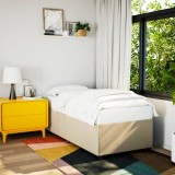 VidaXL Cadru de pat fără saltea cremă 90x200 cm țesătură 3284448