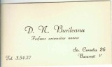 A4579N Demetriu N Burileanu, profesor universitar, carte de vizită, anii 1930