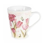 Cumpara ieftin Cana portelan multicolor Flower &Oslash; 8,5 cm x 10 H, 280 ml