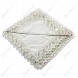 Fata de masa artizanat din bumbac 100&times;100 CM Crem