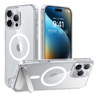 Husa iPhone 16 Pro Max Torras Pstand MagSafe, transparenta foto