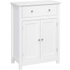 VASAGLE Dulap de depozitare pentru baie, cu sertar si spatiu de depozitare cu 2 usi, 60x30x80cm, alb Household NewTrend