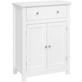 VASAGLE Dulap de depozitare pentru baie, cu sertar si spatiu de depozitare cu 2 usi, 60x30x80cm, alb Household NewTrend