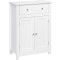 VASAGLE Dulap de depozitare pentru baie, cu sertar si spatiu de depozitare cu 2 usi, 60x30x80cm, alb Household NewTrend