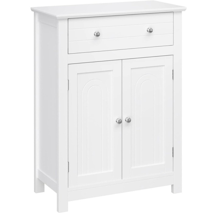 VASAGLE Dulap de depozitare pentru baie, cu sertar si spatiu de depozitare cu 2 usi, 60x30x80cm, alb Household NewTrend