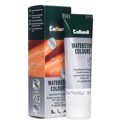 Crema de pantofi cu ulei de migdale Collonil Waterstop Colours, 75 ml, gri inchis foto