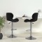 vidaXL Scaune de bar, 2 buc., negru, catifea