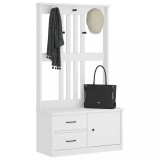 vidaXL Arborele &bdquo;SANDENS&rdquo; alb 87x40x159,5 cm lemn masiv de pin