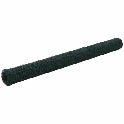 vidaXL Plasă de s&amp;acirc;rmă găini, verde, 25 x 1,5 m, oțel cu &amp;icirc;nveliș PVC 143264 foto