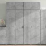 vidaXL Dulap de depozitare, gri beton, 80x42,5x225 cm, lemn prelucrat