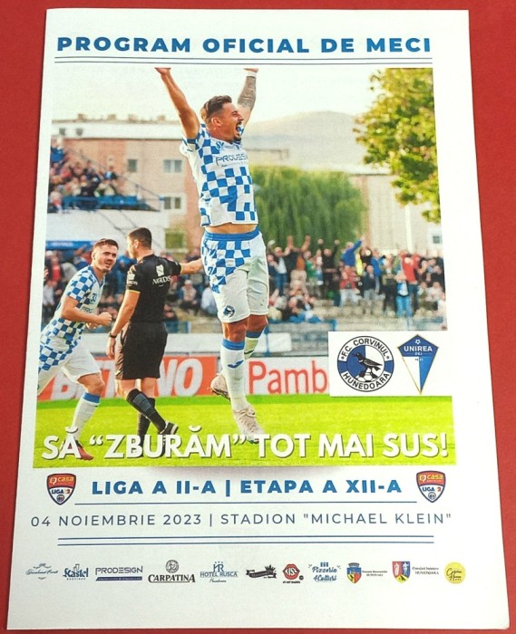 Program meci fotbal CORVINUL HUNEDOARA - UNIREA DEJ (04.11.2023)