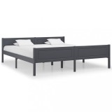 VidaXL Cadru de pat, gri, 180x200 cm, lemn masiv de pin 322129