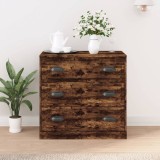 vidaXL Servantă, stejar afumat, 70x35,5x67,5 cm, lemn prelucrat