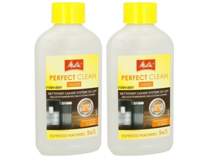 Set 2 solutii de curatare sistem de lapte pentru espressor automat Melitta, 2 x 250ml