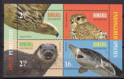 Romania 2017 fauna specii periclitate MNH foto