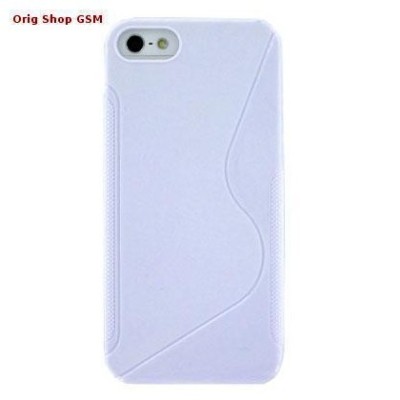 Husa Silicon S-line Apple iPhone 5 / 5S Alb foto