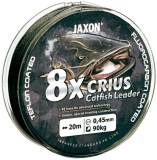 Fir Textil JAXON Crius PE X8 Catfish Leader Black, 90kg, 0.45mm, 20m