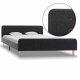 Cumpara ieftin Cadru de pat, gri inchis, 160 x 200 cm, panza de sac