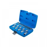 Set varfuri + chei stelate torx-negativ, 19 bucati, 1/2&quot;, BGS