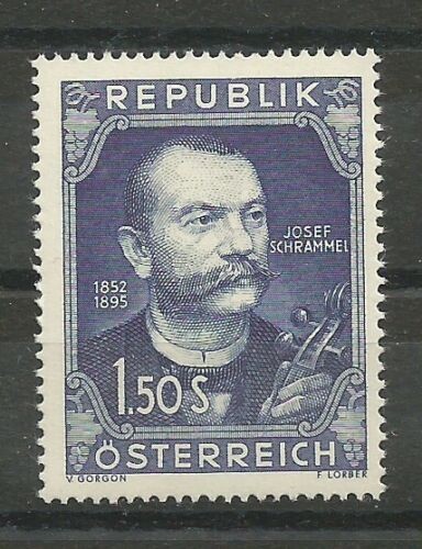 AUSTRIA 1952 - PERSONALITATI ,COMPOZITOR , J. SCHRAMMEL TIMBRU NESTAMPILAT