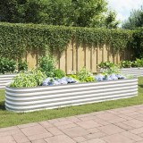 Gossi strat inaltat de gradina, argintiu 320x80x44 cm otel galvanizat