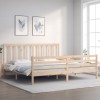 Gossi cadru pat cu tablie 200x200 cm, lemn masiv de pin