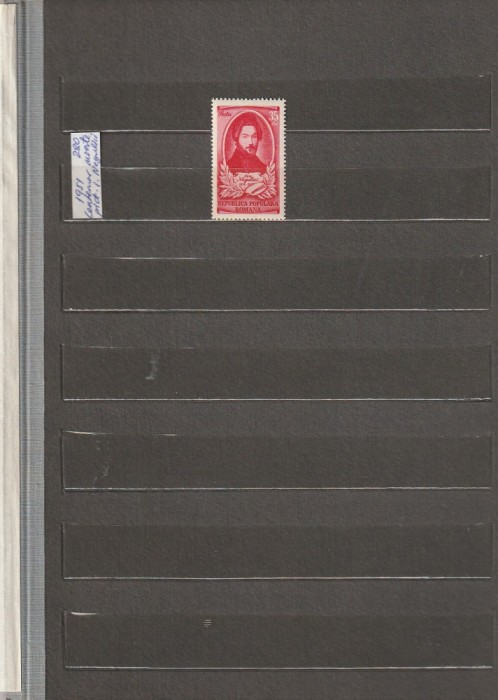 ROMANIA 1951 LP 280 CENTENARUL MORTII PICTORULUI I.NEGULICI MNH NESTAMPILATA