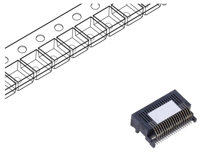 Conector QSFP14 iPass Aurit SMT Orizontal