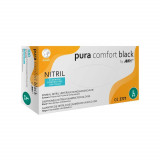 Manusi Nitril fara Pudra AMPri Pura Comfort Black, Negru, M, 100 buc