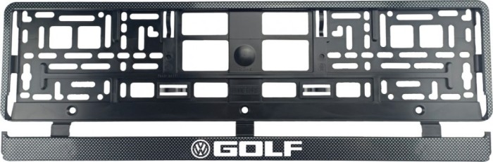 Set 2 bucati, suport numar inmatriculare carbon VW Golf