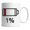 Cana alba personalizata &quot;low battery&quot;, INOVATIX&reg;. 330ml