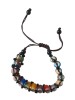 Bratara Dama Multicolor Margele Plastic BR104, 24 cm, Snur, Fashion
