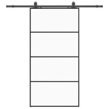 Cumpara ieftin Usa glisanta cu set de feronerie neagra 102,5x205 cm Sticla ESG