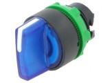 Comutator Rotativ 22mm LED Albastru IP66