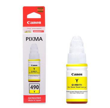 Cartus Cerneala Original Canon Yellow, GI-490Y, pentru G1400|G2400|G3400 , foto