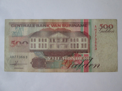 Surinam/Suriname 500 Gulden 1991 foto